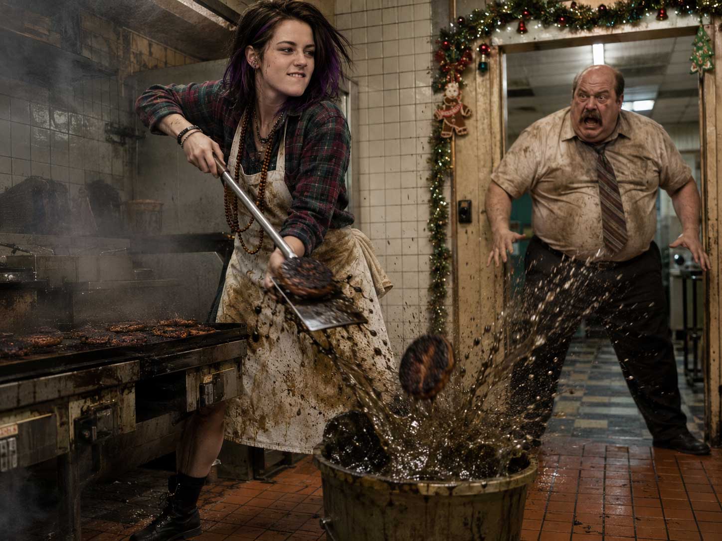 bn caroline friday burgers burning mop water