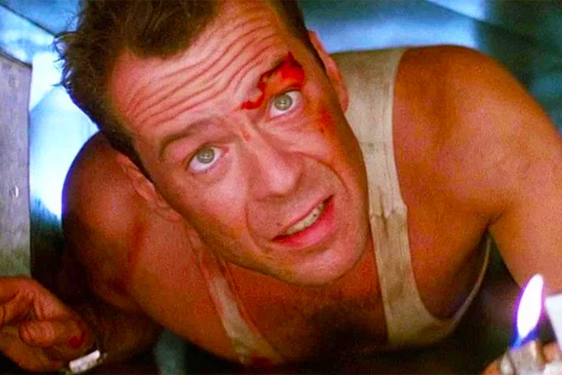 Bruce Willis In Die Hard Action Screen Grap